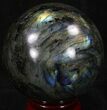 Flashy Labradorite Sphere - Great Color Play #37097-2